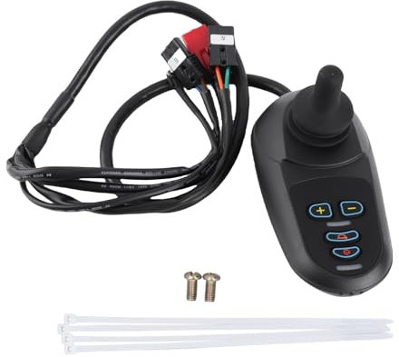 Controlador de silla de ruedas Brilluxa, controlador de alimentación de joystick 50A DC24V, 4 llaves Módulo de control de silla de ruedas eléctrico, controlador de accionamiento
