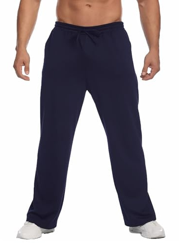 PINSPARK Pantalones de chándal Hombre Entrenamiento Deportivos algodón Largos Informales Holgados Anchos Fitness Yoga Estar por casa S-XXL