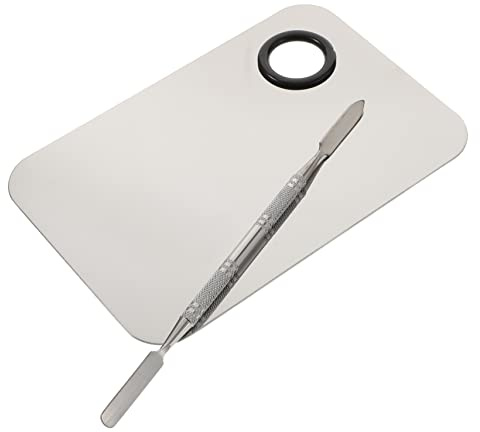 MAJORMENCH Stainless Steel Makeup Mixing Blending Palette Tools for Cosmetic Palette Tools for Eyeshadow Blending