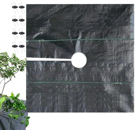 Trädgårdsogräsduk med Markpinnar, Svart Ogräsblockerare, Ogräsduk