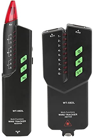 Aramox Network Cable Tester Noiseless Wire Tracker for Telecom Engineers with Red Light Pen Function for Network Maintenance People