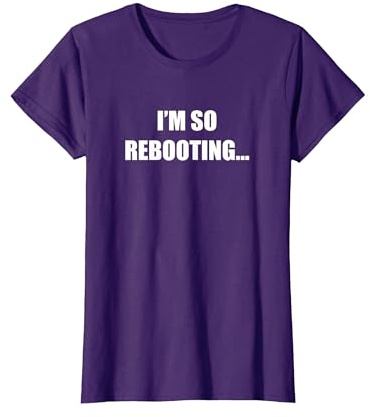 Estoy Tan reiniciando... Camiseta, Mujer, Morado, S