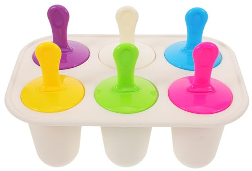 FIXOSHEE Moule à Glace 6 Cavités avec Couvercle Hermétique Moule Réutilisable en Plastique Alimentaire Blanc Bac à Glaçons Antiadhésif pour Préparation Maison de Sorbets Glaces et