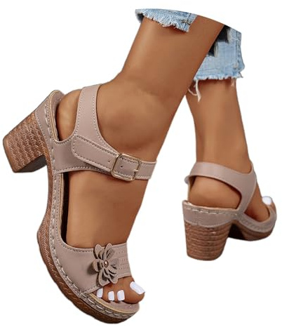 Femmes Commerce Extérieur Européen et Rétro Grande Taille Creux Léger Semelle Souple Chaussures de Loisirs Sandales, kaki, 43 EU Large