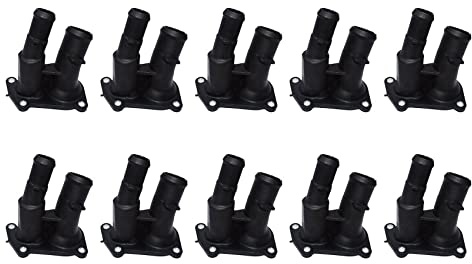 Xnuiasqe 10X Flangia del Refrigerante 'Alloggiamento del Termostato Adatta per C-Max Focus Fusion Mondeo Fiesta 2001-2012 1707050 2S6G-9K478-BC