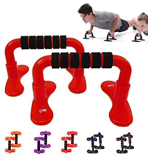 Xn8 Push Up Chest Bar Stand (Pair) with Non-Slip Foam Grip Handles-for Chest Press-Home-Gym-Fitness-Exercise-Strength Training