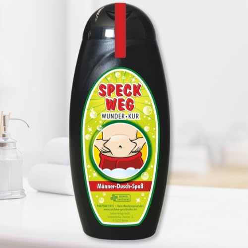 Spaß Duschbäder Duschgel Shampoo - Speck weg Shampoo - Geschenk für Männer | Geburtstagsgeschenk mit Zahlen zum runden Geburtstag