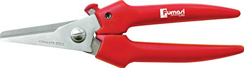Fumasi 230821S Cesoie Multiuso in Acciaio Inossidabile Dritta, Rosso/Acciaio, 190 mm