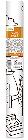 Avenue Mandarine - Ref GY082C - Graffy Roll 5m Colouring Poster - Little Farming World - 90gsm Drawing Paper, 50cm Design Repeated 10 Times, Ideal for Group Activities