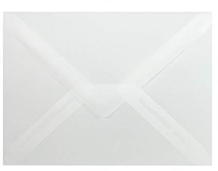Paper24 25 Briefumschläge C6 Transparent mit spitzer Lasche