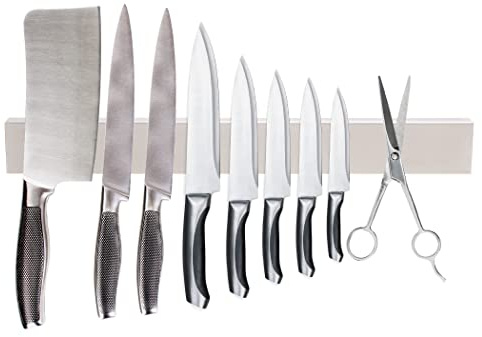 Magnetic Knife Holder For Wall 16 Inch, Knife Magnetic Strip, Stainless Steel Magnetic Knife Holder Rack Use as Kitchen Knife Holder, Kitchen Utensil Holder