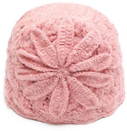 ZLYC Damen Winter Vintage Wolle Fischerhüte Bowler Hut(Einfarbiges Rosa)