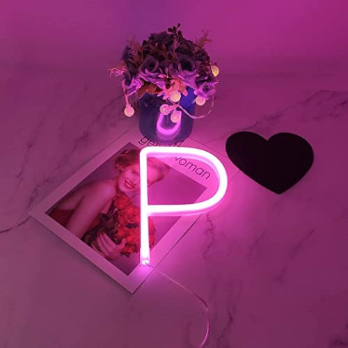 Rosa Buchstabe Stimmung Leuchtreklame Led Neon Wandschilder USB Leuchtreklame Lichter Dekor für Schlafzimmer Kinderzimmer Bar Wohnung Geschäft Weihnachten Valentinstag Geburtstagsfeier Geschenk