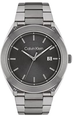 Calvin Klein Analog Quarzuhr für Herren mit Graues Edelstahlarmband - 25200197