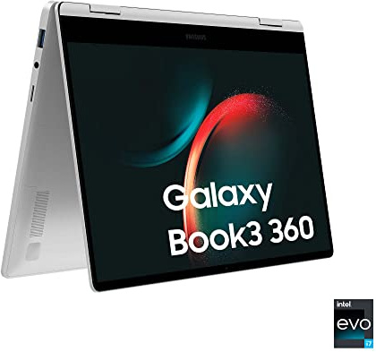 Samsung Galaxy Book3 360 Laptop, 15,6 Zoll, Intel Core i7, 16 GB RAM, 512 GB SSD, Intel Xe Graphics, Silber, AZERTY-Tastatur FR
