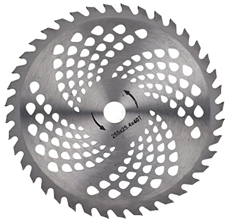 Hoja De Sierra Para Desbrozadora De 40t, 255x25mm Disco De Corte, Espesor 0.06in Hoja De Desbrozadora, Hoja De Sierra Circular Para Madera, Herramienta Jardín Para Cortadora, Recortadora