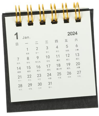Amosfun Tischkalender Dekorativer Stehkalender Für Büro Zuhause Format Für Planung Und Organisation Mit Hochwertigem Und Praktischem Ständer Für Lehrer Und Studenten