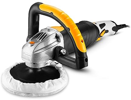 KOZWAY pulidor húmedo por Aire, Máquina pulidora automática de Velocidad Variable de 1600W, pulidora eléctrica de 3200rpm y 180mm, pulidora de Coche, Herramientas de Encerado y Lijado de Suelos