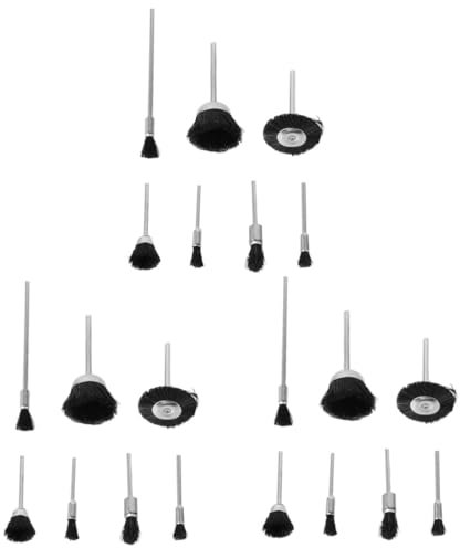 Healeved 24 Stk Mini-Borstenbürste nylonbürste nylon bürste Zubehör für rotierende Werkzeuge Schmuckpinsel Borstenbürste zum Polieren Nylonborsten Nussbaum Mini-Bürste Stifttyp Metall