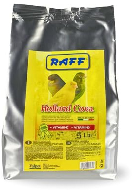 GLOBAL LUXURY MANAGEMENT Raff Holland Cova Feed for Yellow Factor Bird - Soft Food Supplement with Vitamine for Seed-Eating Birds, Ideal for Canaries, Goldfinches, and Small Exotic Birds (5Lb)