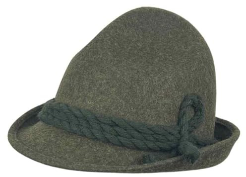 Mauerer Original Herren Trachtenhut mit Kordel für Oktoberfest, Lodenhut – 100% Wollfilz Qualität für Damen und Herren geeignet