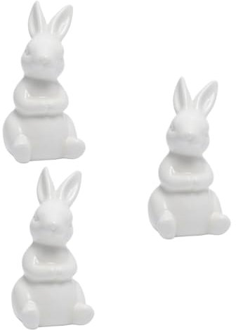 Alipis 3stücke Mini Tier Dekoration Aus Keramik Kreatives Tischornament Für Zuhause Weiß A-Style Schreibtisch-Accessoires Für Tierliebhaber Geeignet