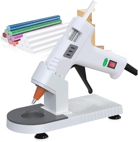 Preriscaldamento rapido Pistola for colla a caldo, kit pistola for colla a riscaldamento rapido MONVICT da 40 W con supporto for pistola for colla e 30 stick di colla, design for fai da te, artigianat