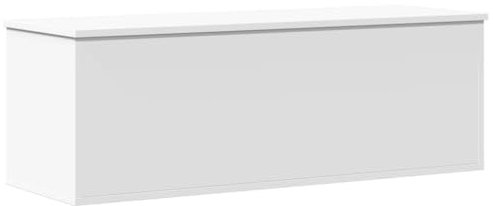 vidaXL Caja de almacenaje Madera de ingeniería Blanco 102x35x35 cm, Caja de Mantas, Cofre de Almacenamiento, baúl de Juguetes, Caja de Juguetes