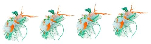 SOIMISS 4stücke Braut Fascinator Hut Für Damen Abnehmbarer Haarschmuck Mit Federn Und Blumen Perfektes Stirnband Für Hochzeiten Tea Parties Und Bälle