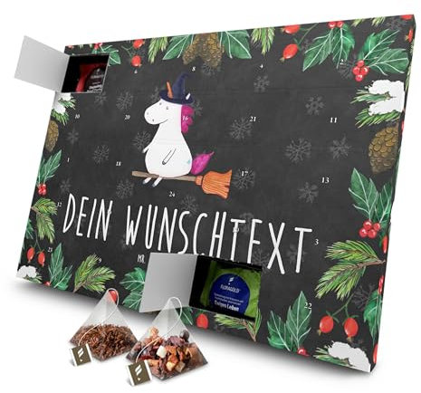 Mr. & Mrs. Panda Personalisierter Tee Adventskalender Einhorn Hexe - Personalisierte Geschenke, Leben, Frau, Teufel, Einhörner, Engel, Unicorn