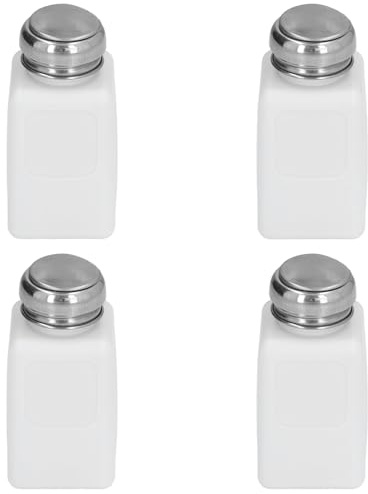 4 Stück 200 Ml Lösungsmittelspender in Pressform, ESD-sicher, Antistatisch, Quadratische Flasche mit Edelstahldeckel Zur Abgabe von Lösungsmitteln, Aceton, IPA-Lösungsmittel