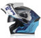 Oubaiya Casco de Motocicleta de Cara Completa, Solapa, Casco de Motocicleta Modular con Doble Visera, Aprobado por la ECE, para Hombres y Mujeres Adultos (Azul (Rosa), L)
