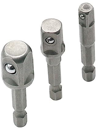 ANDRESLAD 3pcs Impact Nut Driver Set Triple Square Socket Set Socket Wrench Adapter Extension Drill Bit