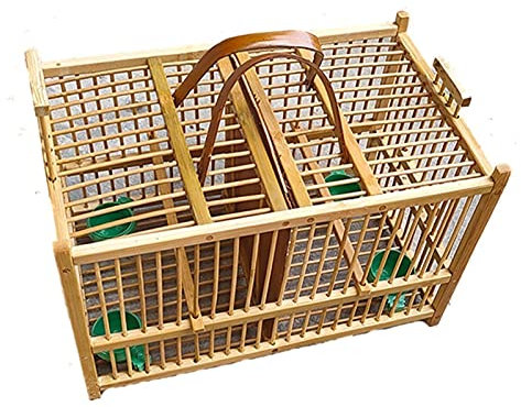 Vogelkäfige Kreativer Handgefertigter Vogelkäfig Ein Gitter Zwei Gitter Vogelhaus Tierbedarf Geschäft Transport Quadratisch Zuhause Außendekoration Vogelträger - Zwei Gitter, - Zwei Gitter, Einfarbi