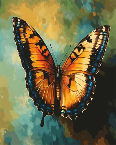 N.LANSHAN DIY Knüpfteppich Zum Selber Knüpfen Fantasie Schmetterling Tier Knüpfpackungen Für Anfänger,Senioren Und 3D-Heimwerker. Teppich-Set. 90x120cm