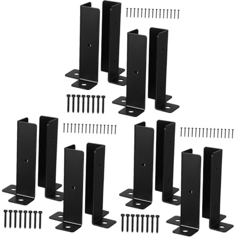 ARTIBETTER 16pcs Fence Post Support Brackets Post Base Bracket Construction Outdoor Use