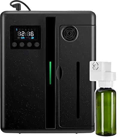Hotel Diffuser, 160ml Essential Oil Diffuser (Area: 250-300m³), Digital Display Screen + Built-In Fan,With 4 Timer, For Hotel, Bathroom, Office(Black)