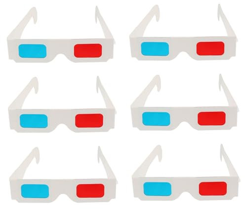 Sewroro 100piezas Unidades De Gafas Anaglifo De Cartón Rojo y Azul Para Películas y Vídeos Diseño De Cartón Ligero Para Niño Niña y Adultos Para Ver Cómics y Fotos Grupo