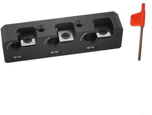 Zilimontt Dowel Maker Jig con inserti in carburo per la lavorazione del legno, costruzione in lega di alluminio, crea aste rotonde 8-18 mm per legno tenero e legno duro (10-12-14 mm 3 lame)