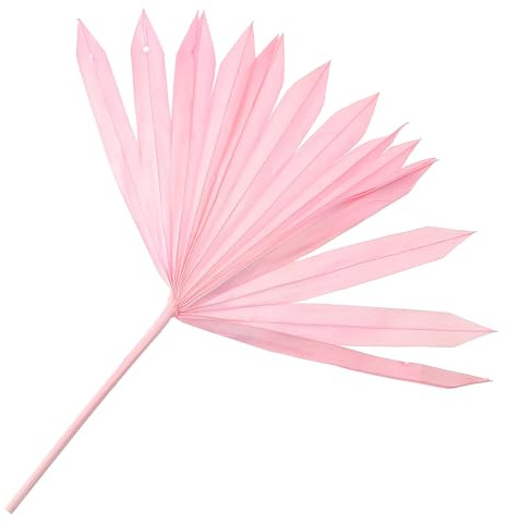 BESPORTBLE Adorno de Hojas de Palma Secas Decorativas de Color Rosa, Material para Arreglos , Suministros de Bricolaje para Decoración de Paredes y Jarrones, Tamaño Mediano