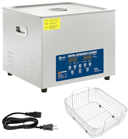 CuteHairy Digital Ultrasonic Cleaner – Professional 180W Commercial Stainless Steel Machine with 300W Heater (0–80°c), Digital Timer & 40kHz Frequency – for Glasses, Jewellery & Metal