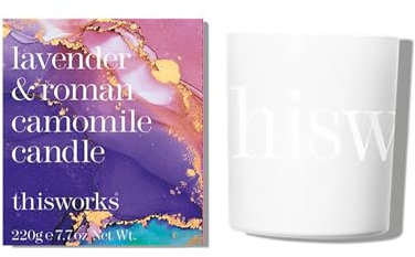 This Works Lavender & Roman Camomile Candle, 220 gm - Hand Poured and Blended with Essential Oils - Soothing and Relaxing