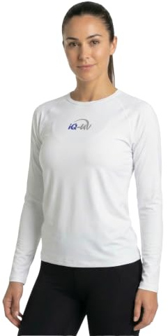 iQ-UV Sportshirt Damen Langarm – Elastisches UV Shirt für Damen für Wasser & Sport – Rash Guard mit UV-Schutz – Langarm Sportshirt für Frauen – Ideal zum Sport Machen oder Schwimmen