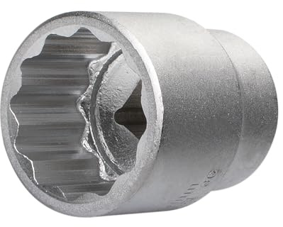 SW-Stahl 07663L-36 Steckschlüsseleinsatz 36 mm Zwölfkant, 3/4 Zoll | Präzisions-Nuss mit 20 mm Antrieb, ideal für VAG Gruppe, 58 mm Gesamtlänge, robuster Chrom-Vanadium-Stahl