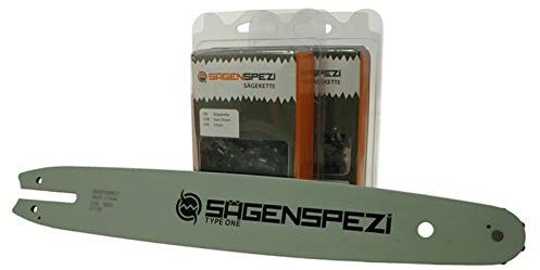 Sägenspezi Guide de 30cm 3/8PM 1,1mm et 2 chaînes à gouge semi-carrée pour Stihl 019T MS190T MS 190 T