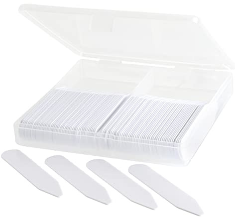 200 Plastic Collar Stays For Men Dress Shirts 2.5 inch