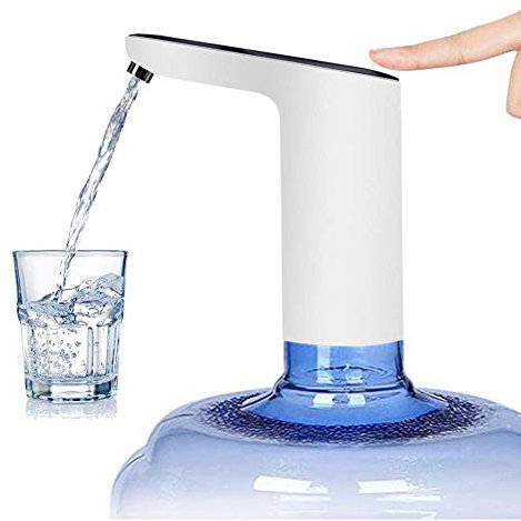 H&RB Water Bottle Pump Electric Drinking Water Pump USB Charging Portable Water Dispenser Water Bottle Cooler Dispenser for Universal 2-5 Gallon Bottle