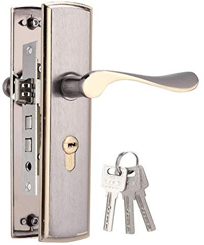 Garsent Cerradura de Puerta, Manijas de Cerradura de Puerta de Aluminio Cerraduras de Puerta Interior Seguridad en el Hogar para Dormitorio, Salón, Cocina, etc.