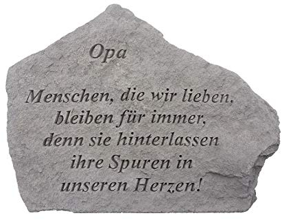 Gedenkstein Opa Menschen die wir lieben … Steinguss 18 x 14 cm zum Legen oder Hängen Trauerstein Grabschmuck Grabdekoration Friedhof VON DEKOWELT