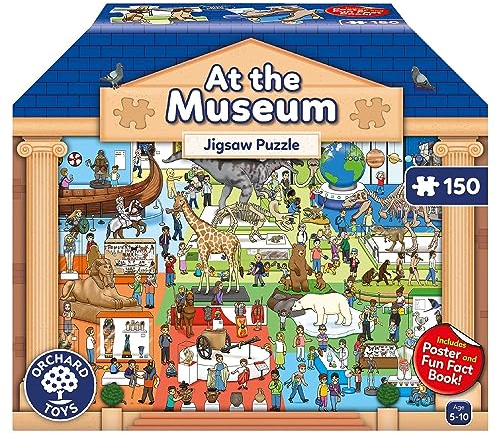 Orchard Toys At The Museum Jigsaw Puzzle, 150-Piece Jigsaw, Includes 16 Page Fact Booklet and Giant Poster, Educational Puzzle for Age 5+